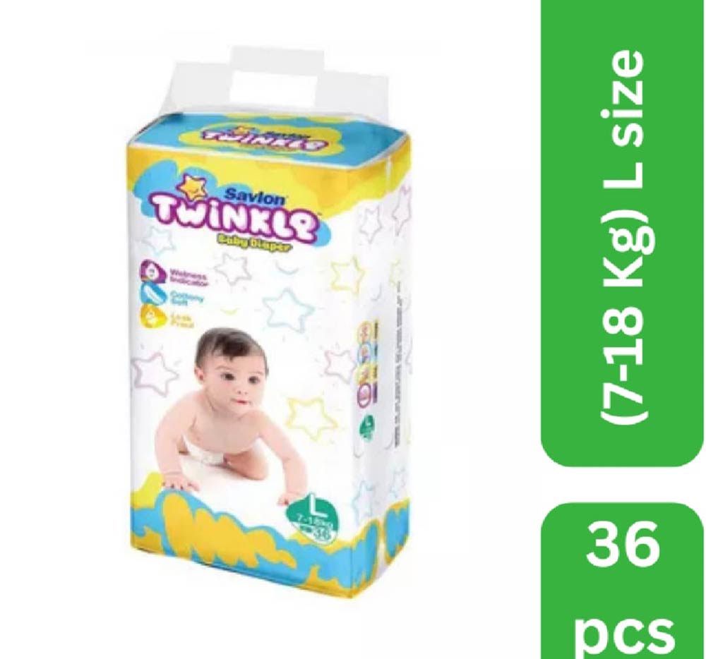 Twinkle Baby Belt System Diaper L Size 36 pcs