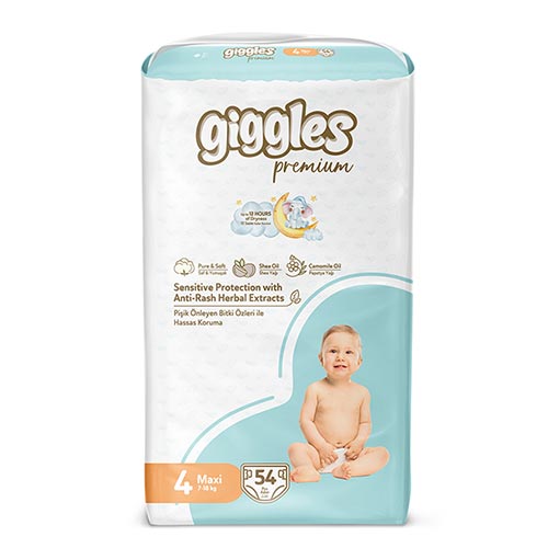 Giggles Premium Jumbo Pack 7-18 Kg Mexi 54 Pcs