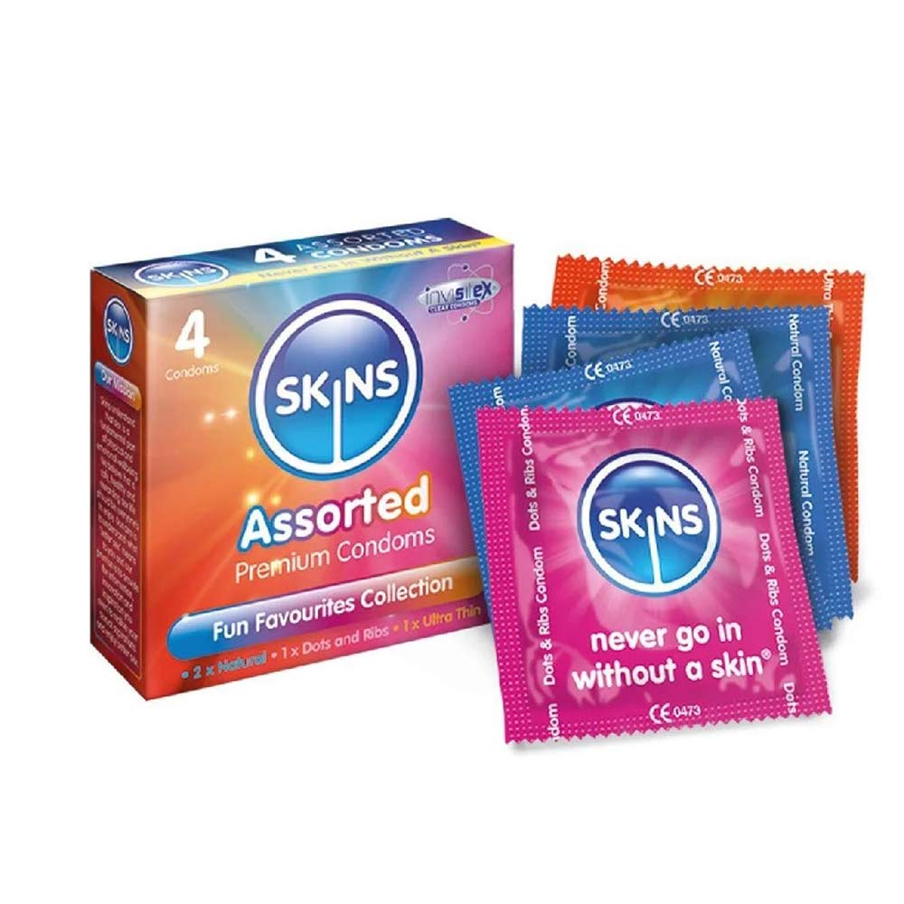 SKINS Assorted Condoms 4 pcs Box